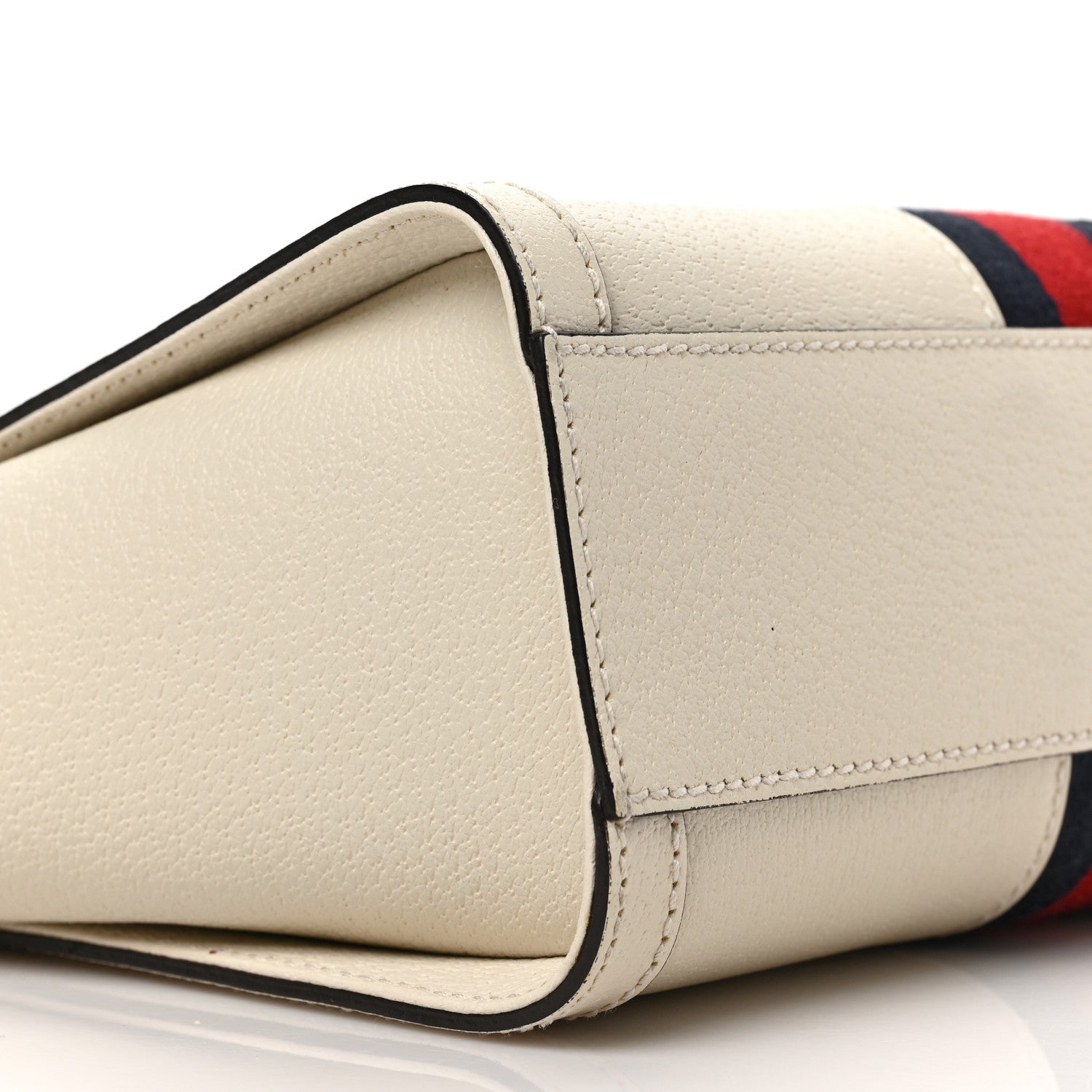 Gucci Textured Calfskin Web Small Ophidia Tote Bag Mystic White 5 of 8