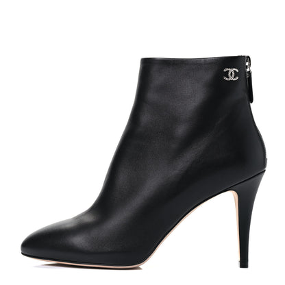Chanel Lambskin Short Ankle Boots 39 Black 1 of 11