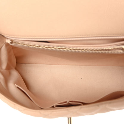 Chanel Caviar Quilted Medium Coco Handle Flap Light Beige 5 of 13