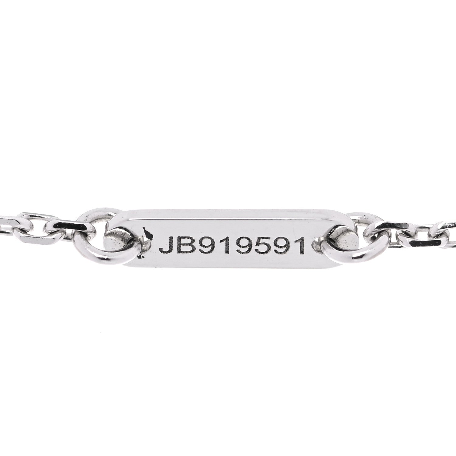 Van Cleef & Arpels 18K White Gold Diamond Sweet Alhambra Pendant Necklace 5 of 8