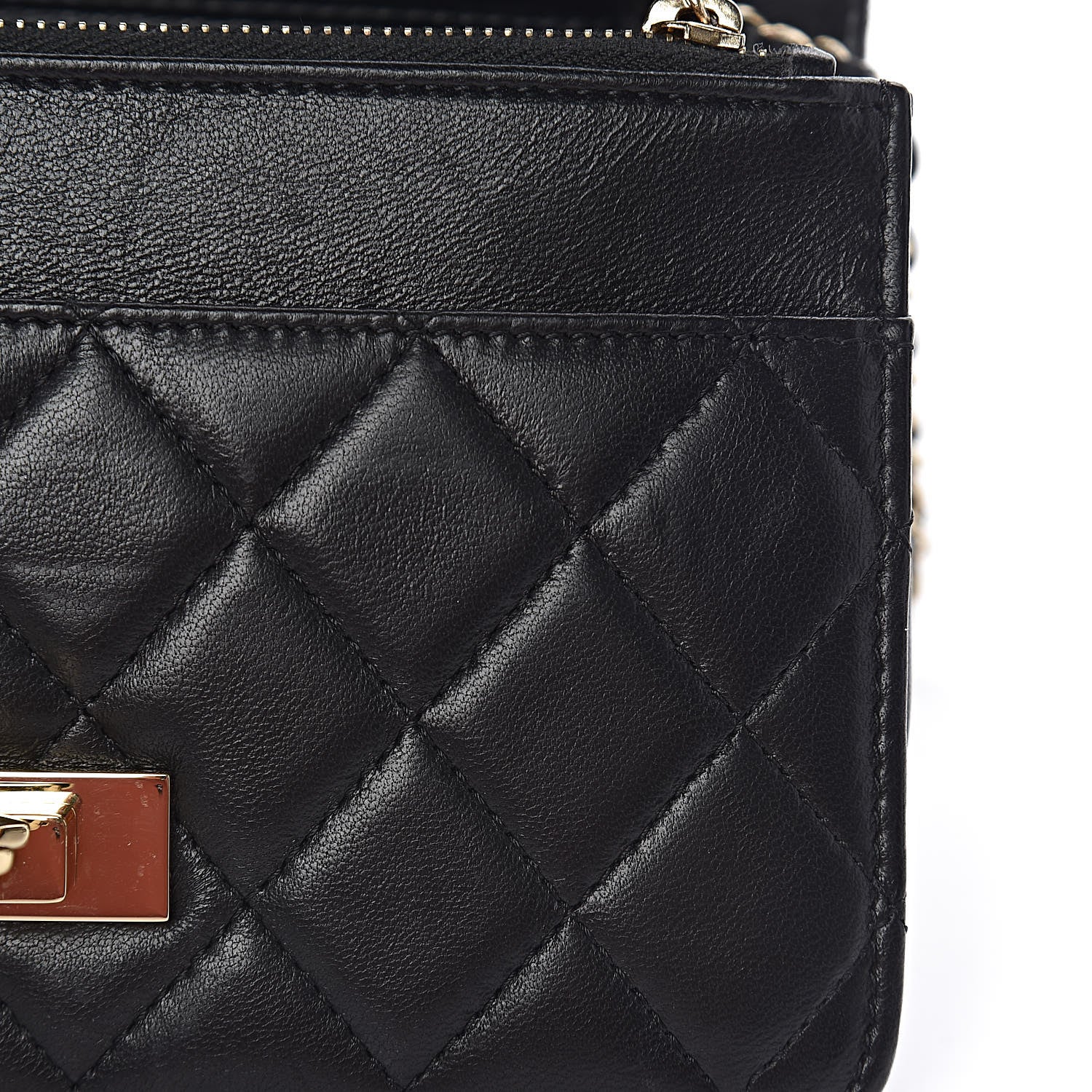 Chanel Lambskin Quilted Golden Class Wallet on Chain WOC Black 19 of 22
