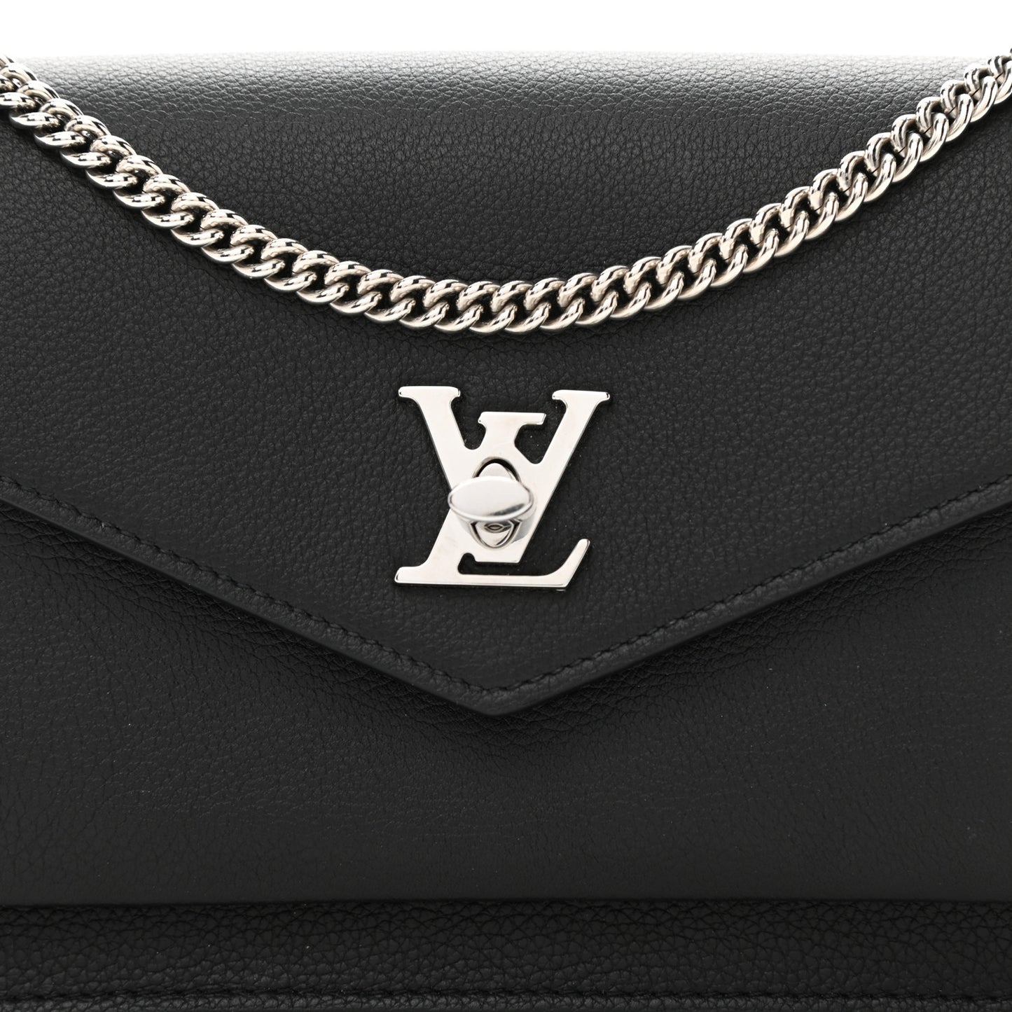 Soft Calfskin My Lockme Chain Pochette Black