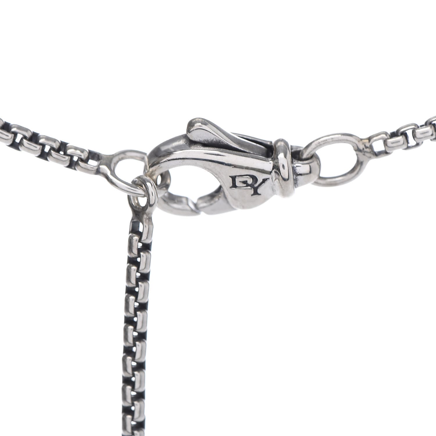 David Yurman Sterling Silver Diamond Prasiolite 7mm Petite Albion Pendant Necklace 6 of 7