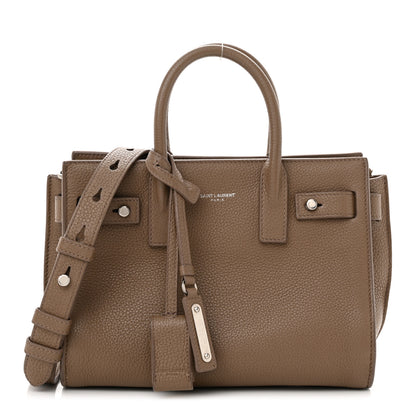 Saint Laurent Grained Calfskin Nano Supple Sac De Jour Taupe 1 of 14