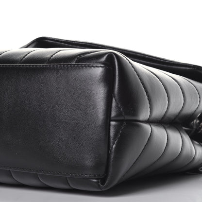Saint Laurent Calfskin Y Quilted Monogram Small Loulou Chain Satchel Black 8 of 8
