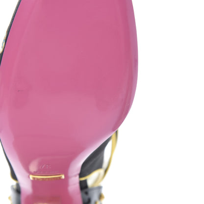 Gucci Satin Embroidered Dragon Caspar Pumps 37 Black 13 of 16