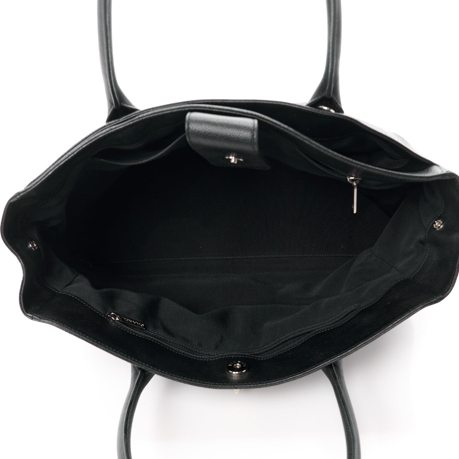Chanel Calfskin Cerf Executive Shopper Tote Black 6 of 12