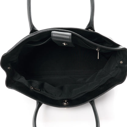 Chanel Calfskin Cerf Executive Shopper Tote Black 6 of 12