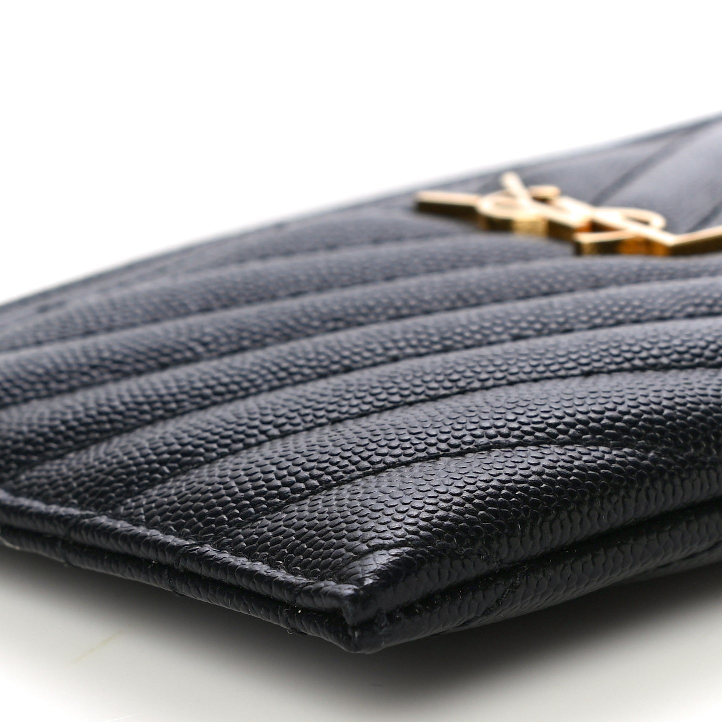 Grain De Poudre Chevron Monogram Bill Pouch Black