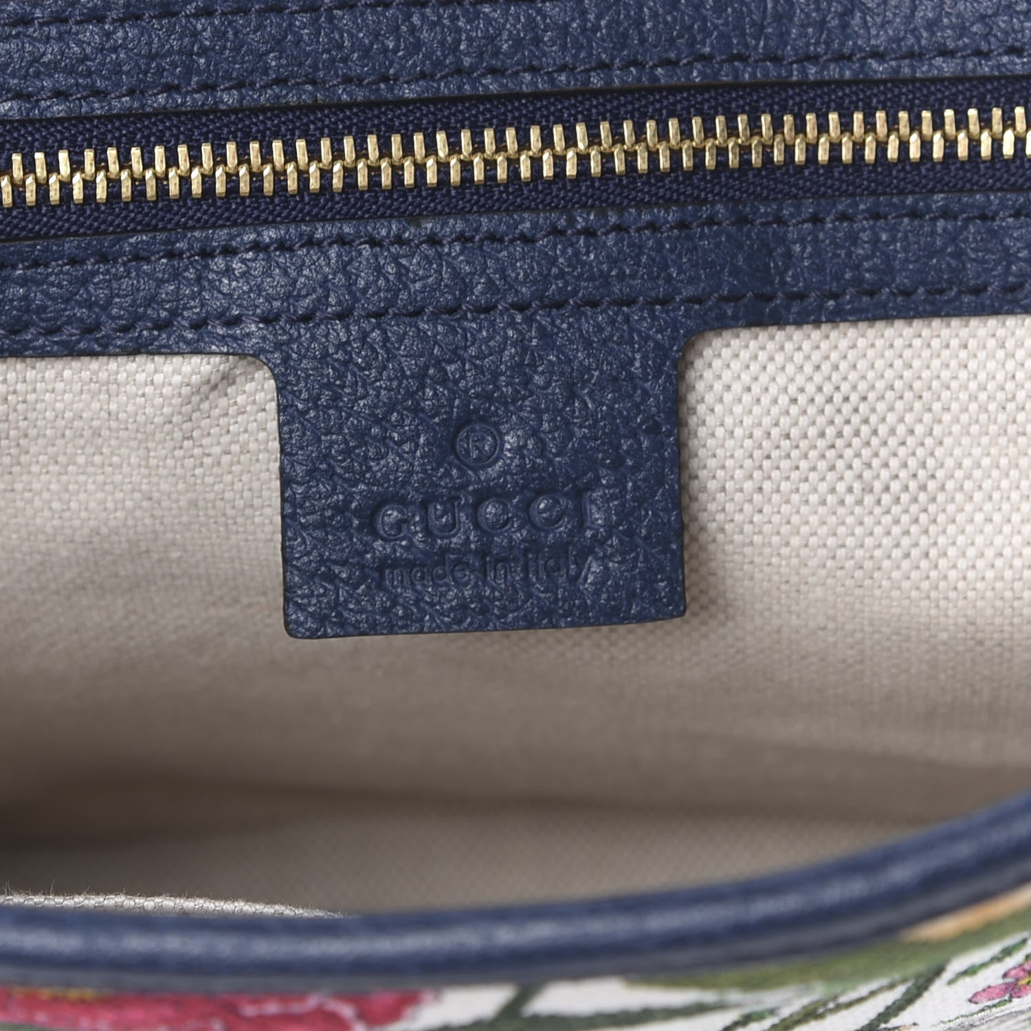Gucci Canvas Flora Jackie O Hobo Blue Agata 5 of 9