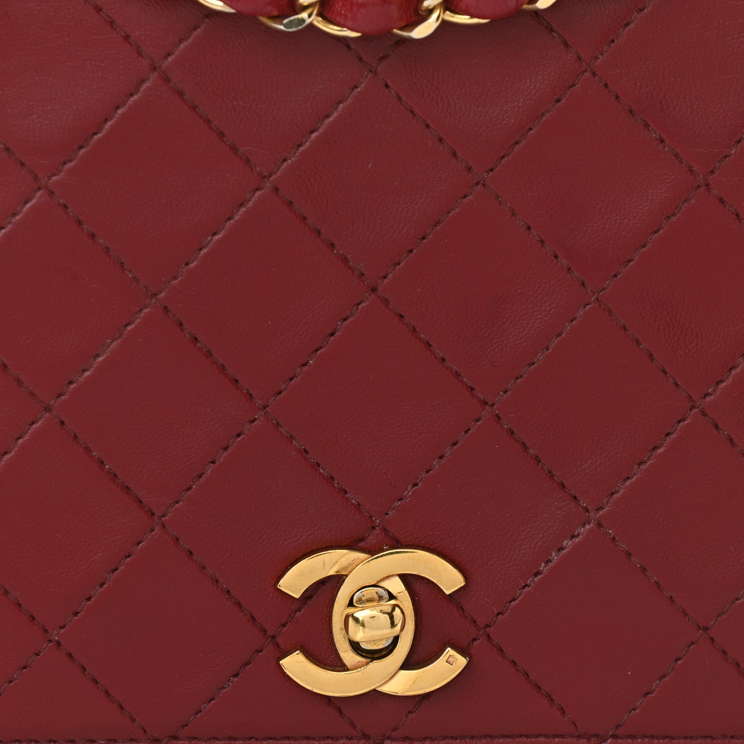 Chanel Lambskin Quilted Small Single Flap Bag Red 8 of 12