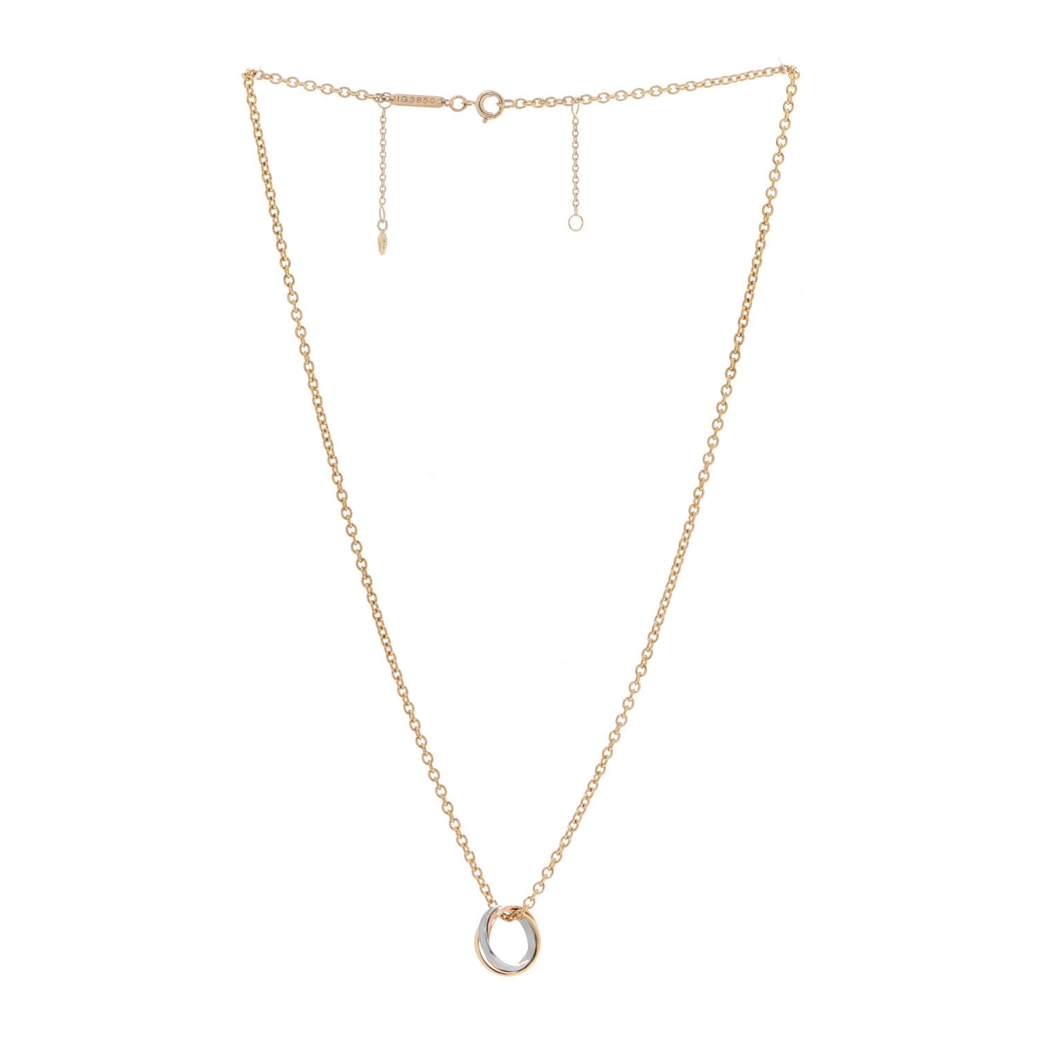 Cartier 18K Pink Yellow White Gold Trinity Pendant Necklace 3 of 8