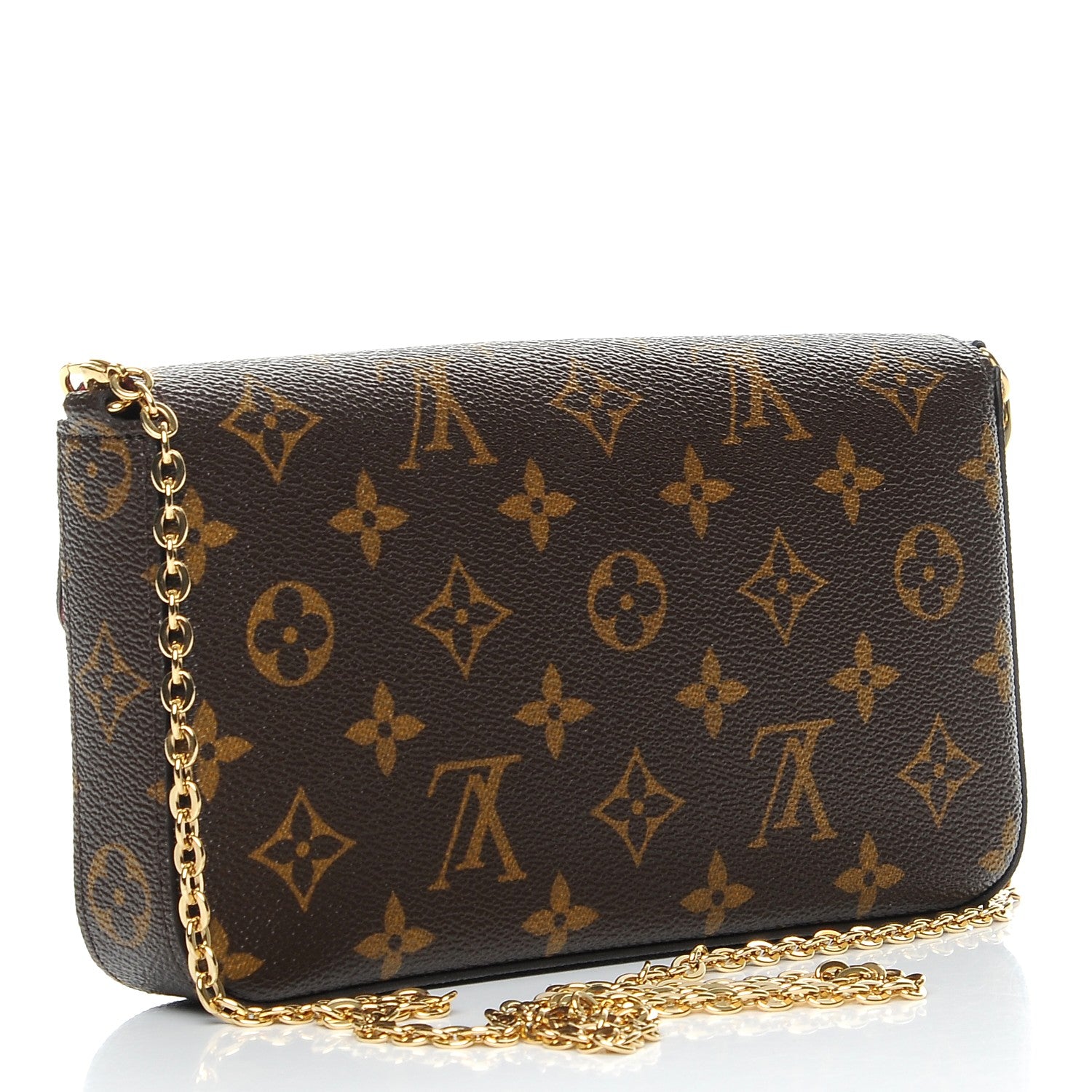 Louis Vuitton Monogram Pochette Felicie Chain Wallet Fuchsia 3 of 8