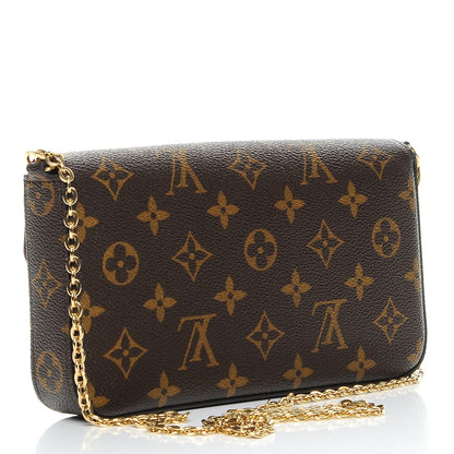 Louis Vuitton Monogram Pochette Felicie Chain Wallet Fuchsia 3 of 8