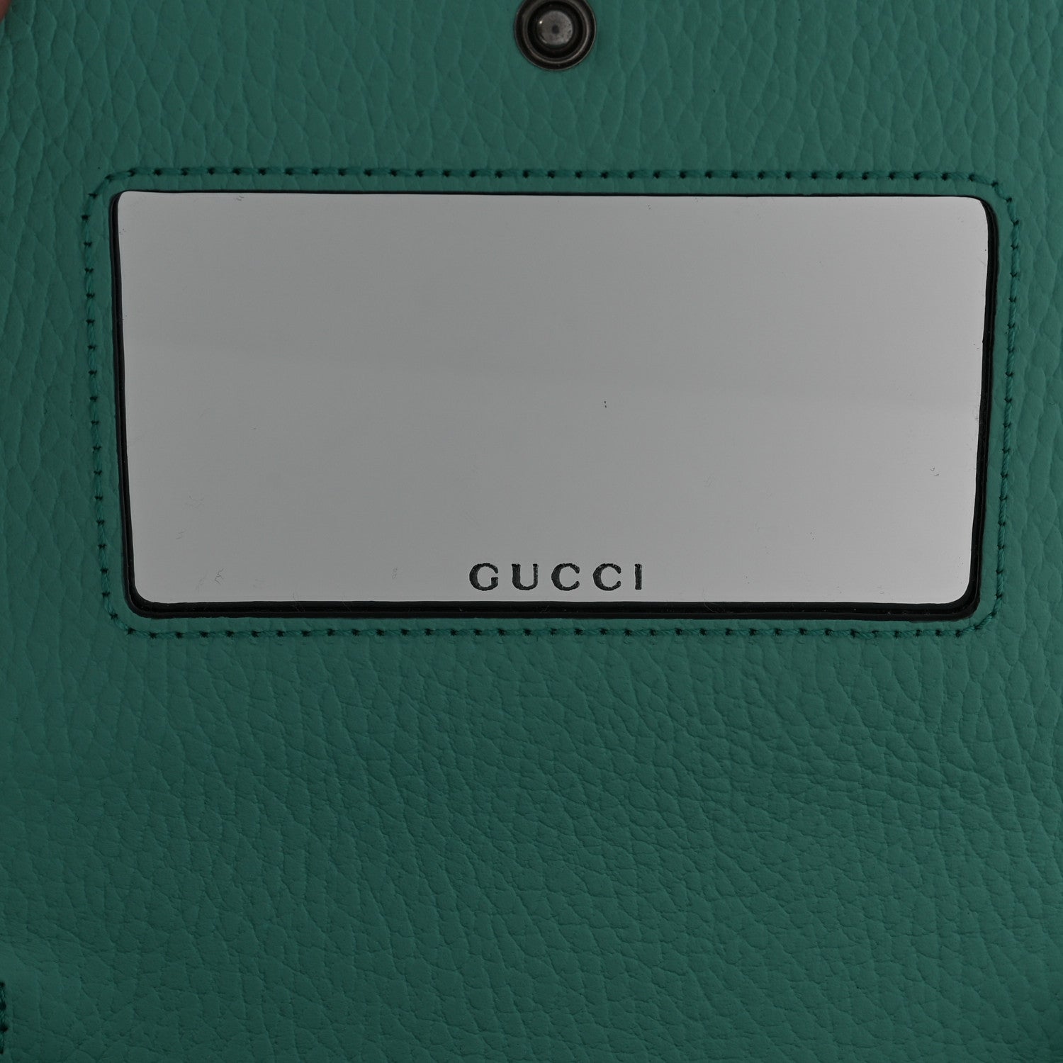 Gucci Dollar Calfskin Enamel Monochrome Mini GG Marmont Chain Wallet Pepperlight Mint 7 of 7