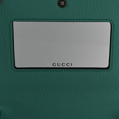 Gucci Dollar Calfskin Enamel Monochrome Mini GG Marmont Chain Wallet Pepperlight Mint 7 of 7