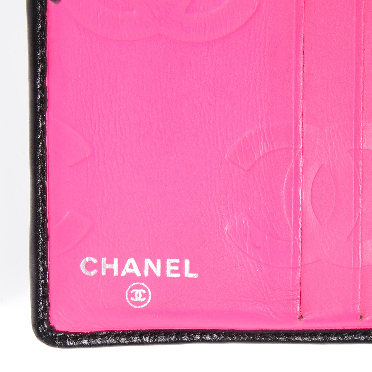 Chanel Calfskin Quilted Cambon Bi-Fold Wallet Black White 5 of 8