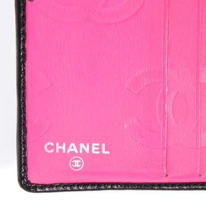 Chanel Calfskin Quilted Cambon Bi-Fold Wallet Black White 5 of 8