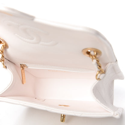 Chanel Caviar Quilted Mini Sweet Classic Flap White 5 of 10