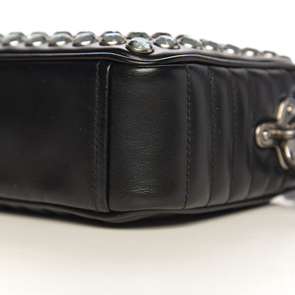 Prada Nappa Impunture Diagramme Embellished Crossbody Bag Black 8 of 9