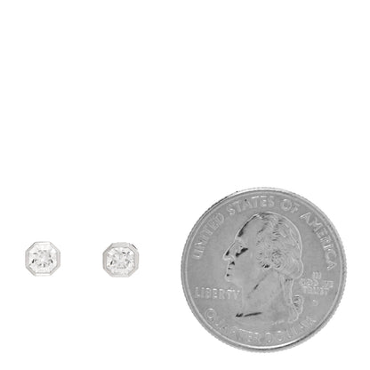 Tiffany Platinum Diamond .90ct Lucida Bezel Solitaire Earrings 2 of 6