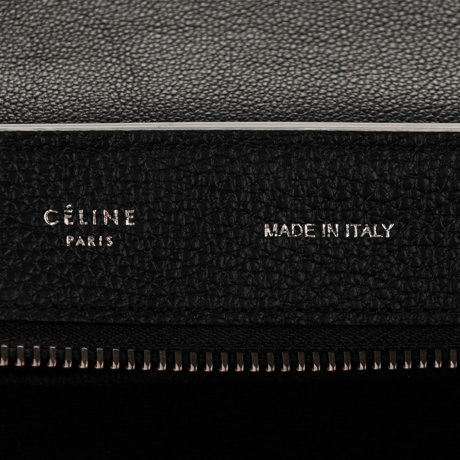 Celine Drummed Calfskin Suede Medium Trapeze Black 6 of 7