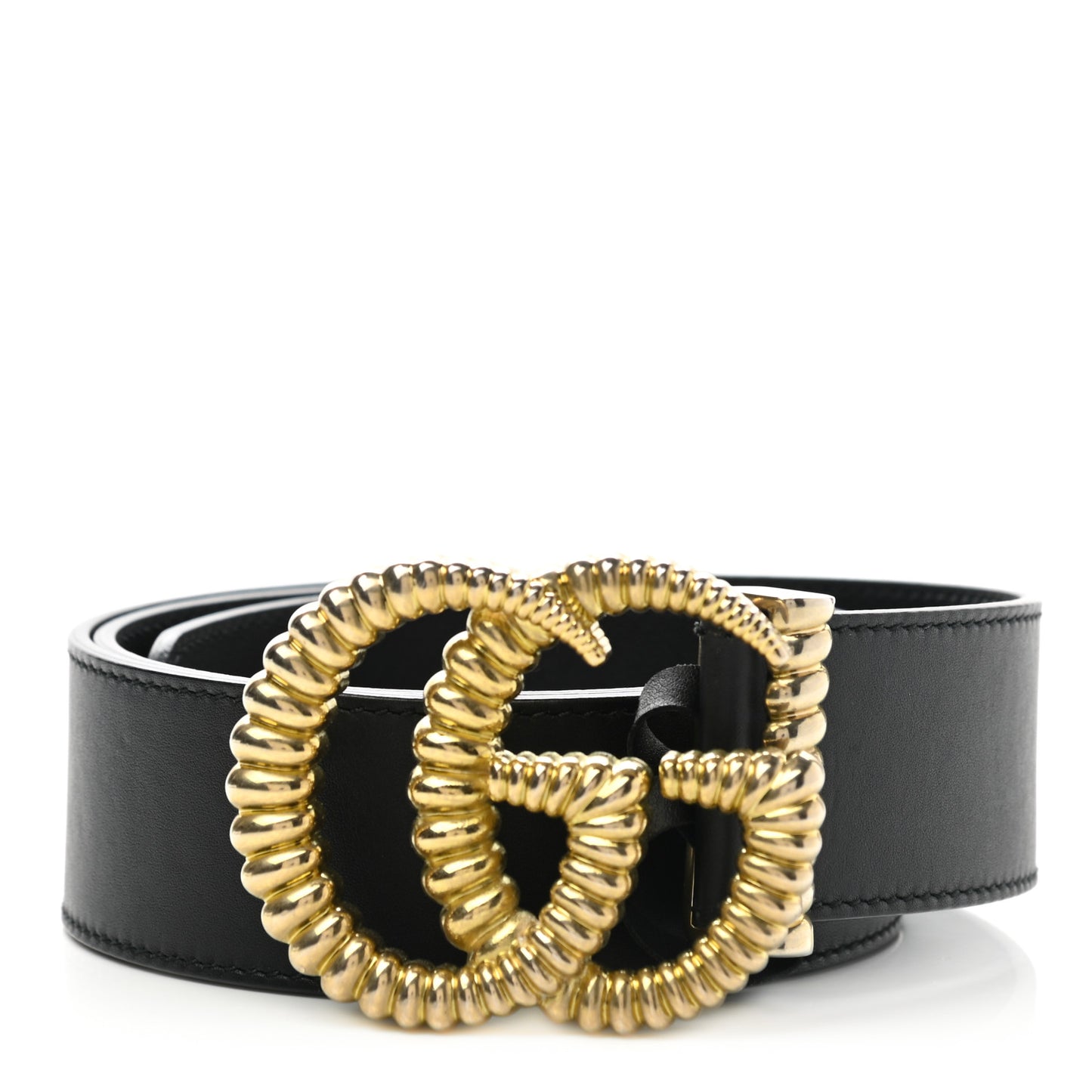 Moon Calfskin Torchon Double G 40mm Belt 85 34 Black