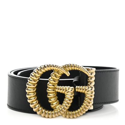 Gucci Moon Calfskin Torchon Double G 40mm Belt 85 34 Black 1 of 6