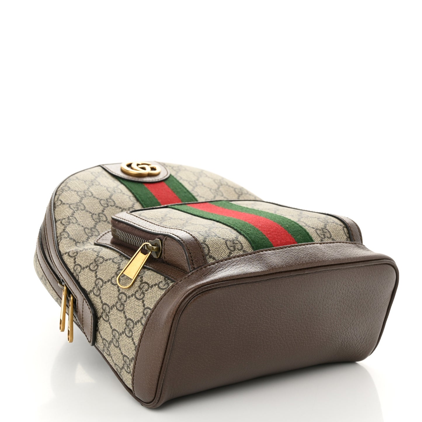 GG Supreme Monogram Calfskin Web Small Ophidia Day Backpack Beige Ebony New Acero