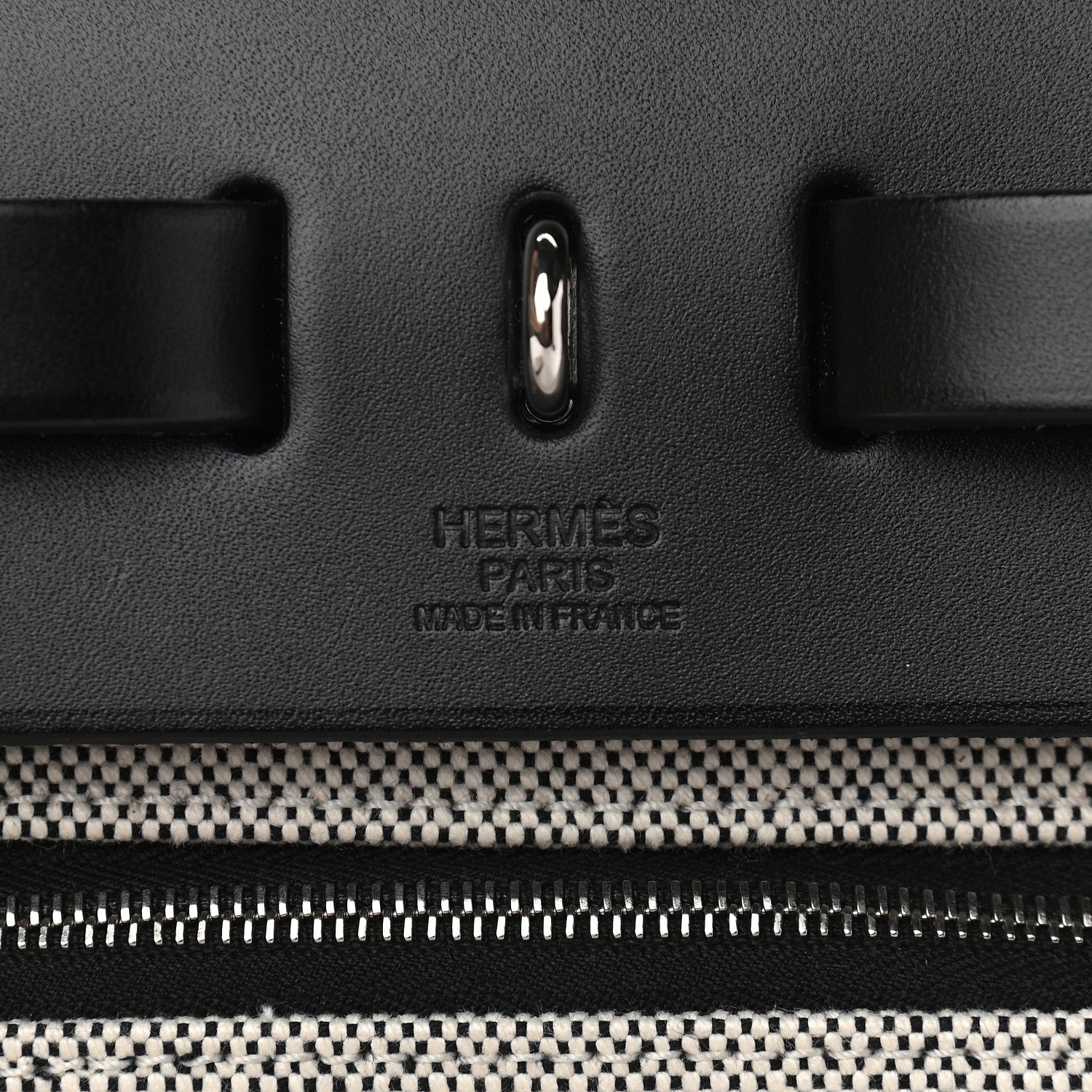 Hermes Toile H Berline Vache Hunter Herbag Zip PM 31 Black Ecru 7 of 12