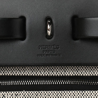 Hermes Toile H Berline Vache Hunter Herbag Zip PM 31 Black Ecru 7 of 12