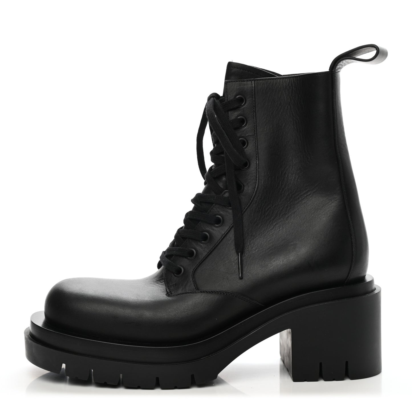 Calfskin The Lug Lace Up 30/70mm Ankle Boots 38 Black