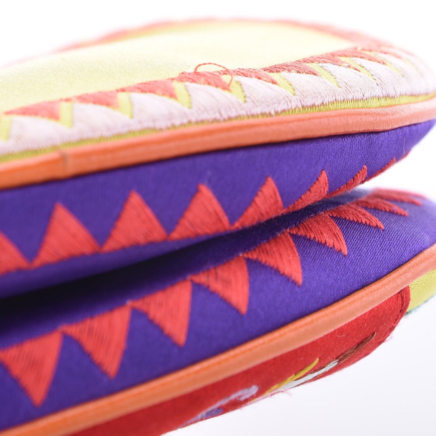 Silk Embroidered Saddle Bag Multicolor