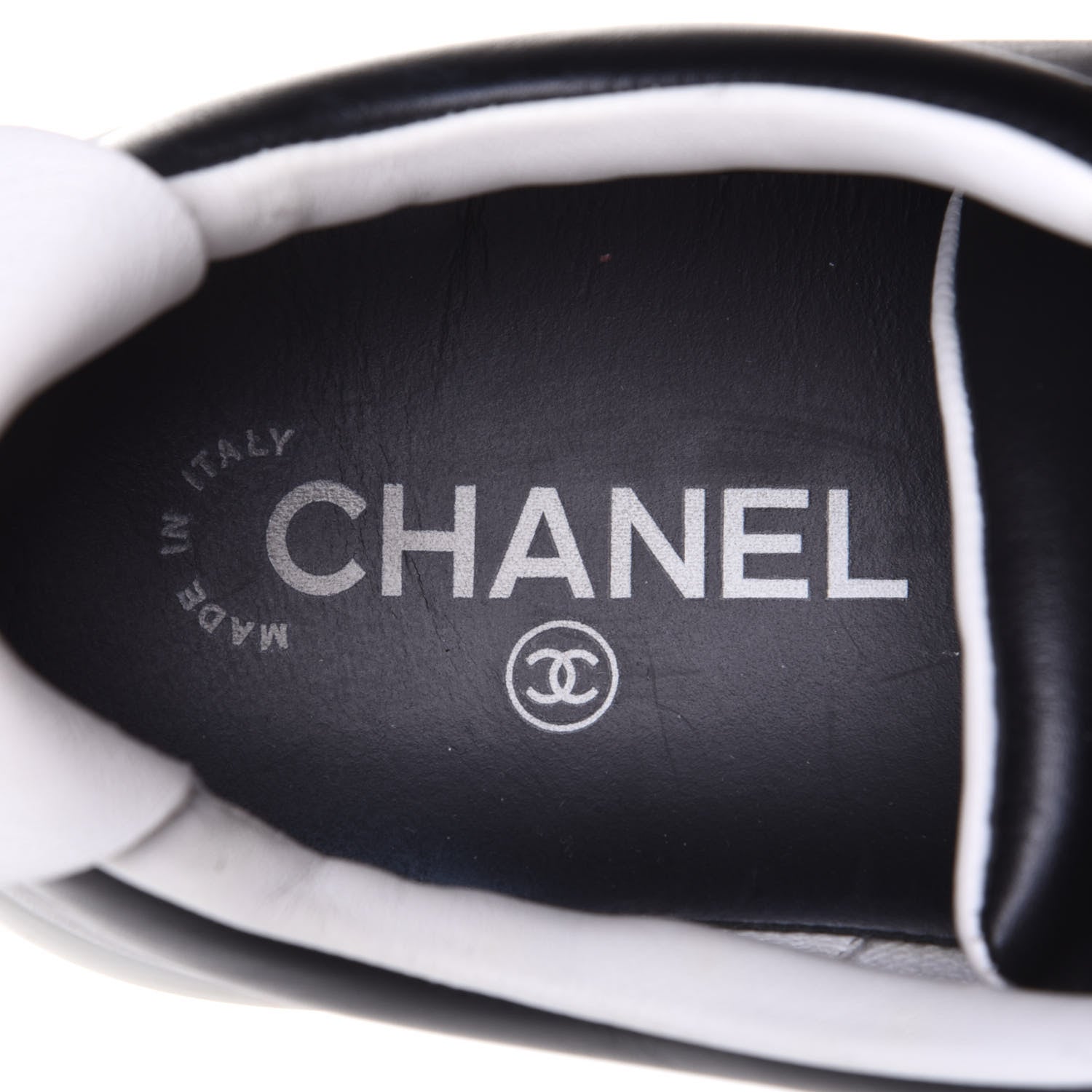 Chanel Calfskin CC Womens Sneakers 40.5 Black 9 of 11
