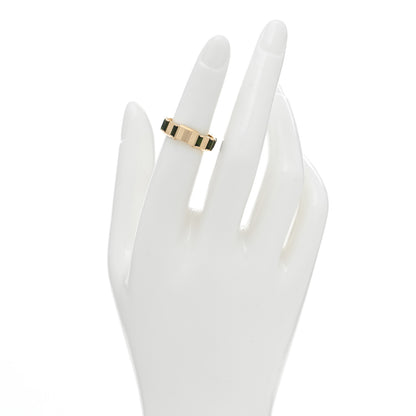 Gucci 18K Yellow Gold Green Tourmaline 7mm Link to Love Ring 49 5 2 of 4