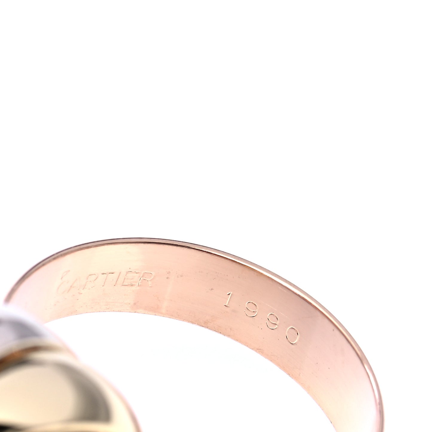 18K Pink Yellow White Gold Large Trinity Ring 52 6