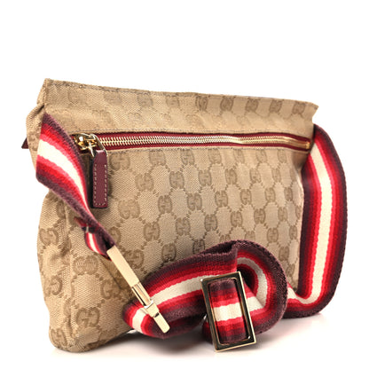 Gucci GG Monogram Double Pocket Belt Bag Red 3 of 13