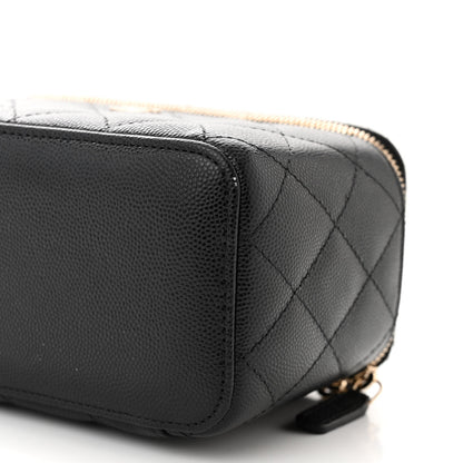 Chanel Caviar Quilted Small Vanity Case With Chain Black 10 of 13