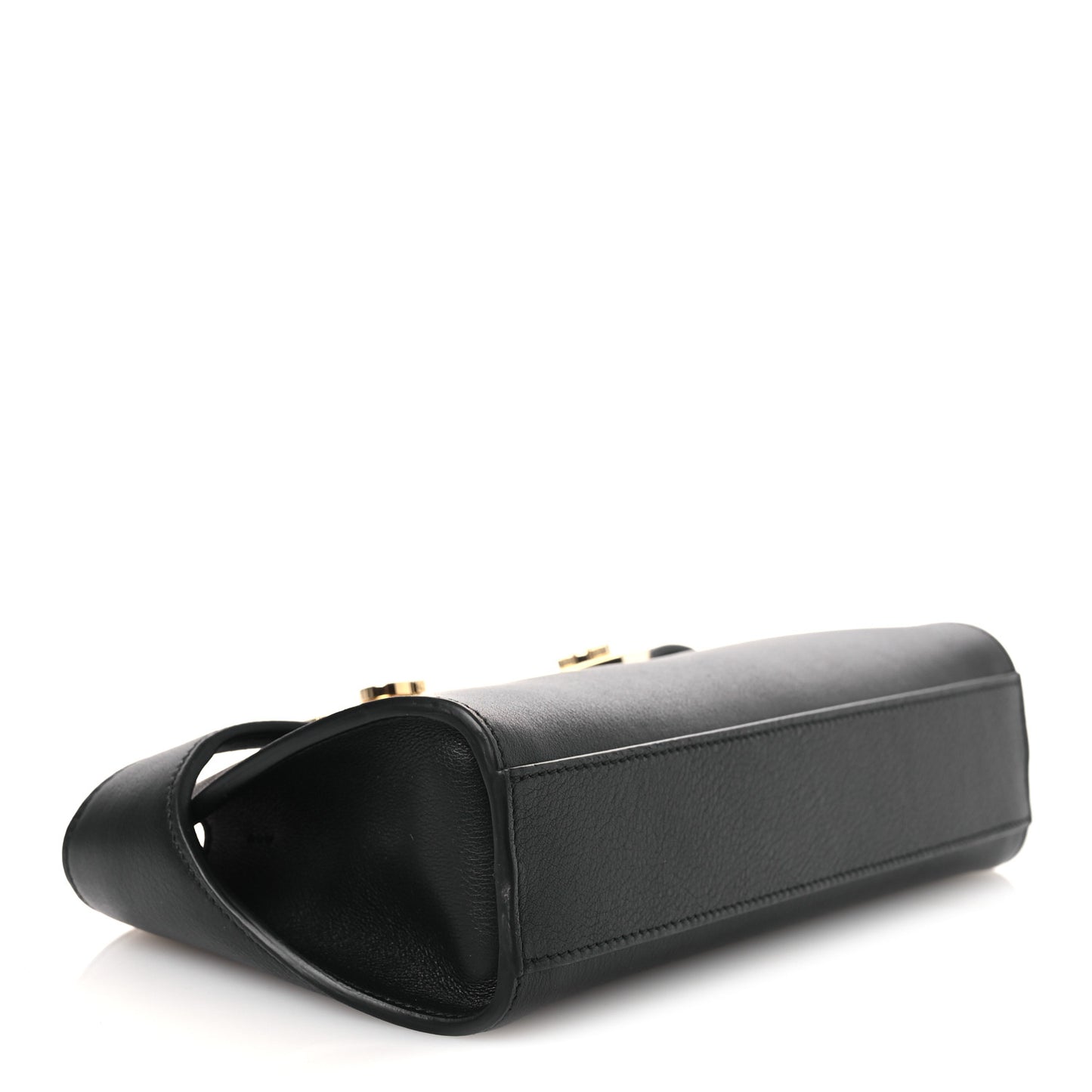 Calfskin Mini E/W Hug Crossbody Bag Black Flame Red