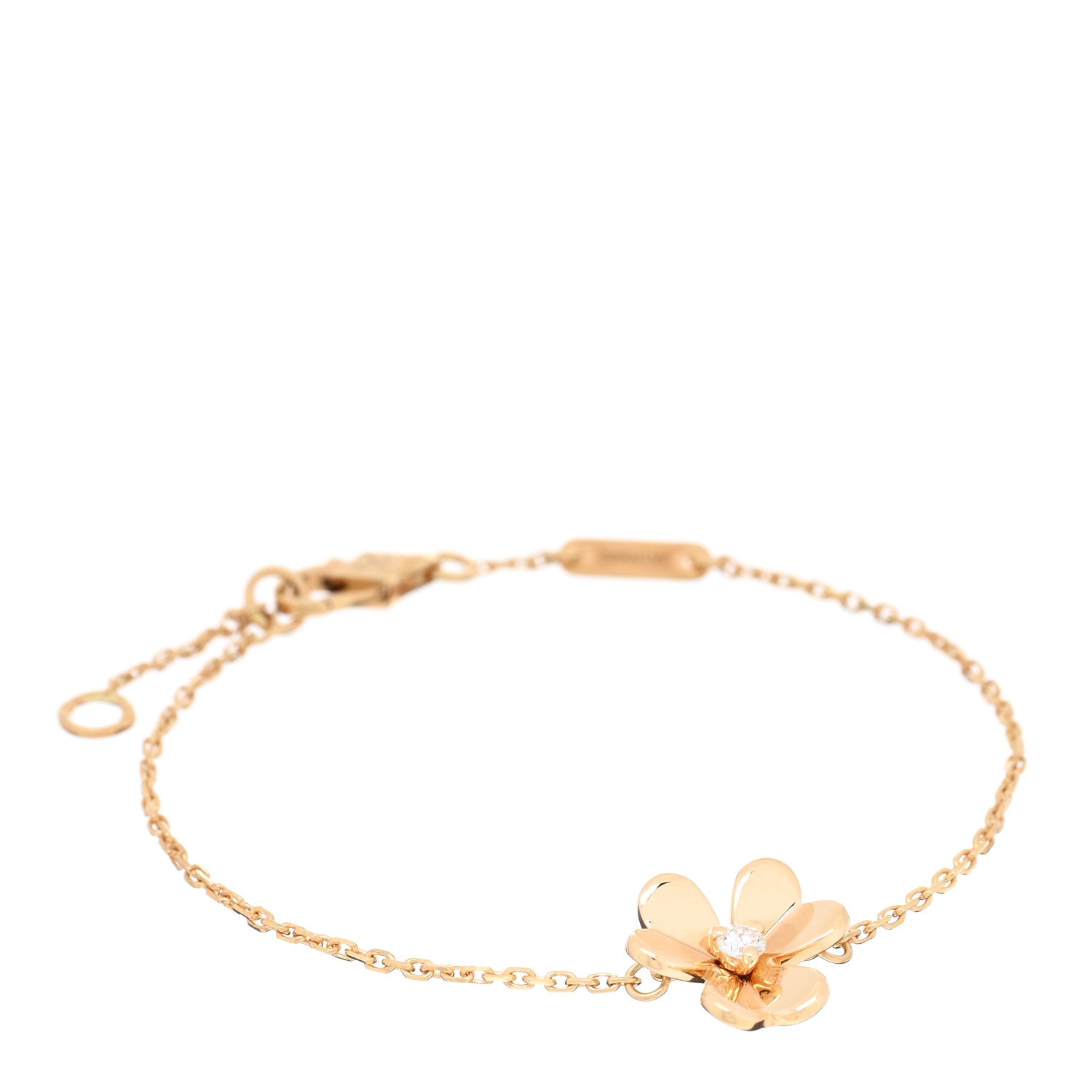 Van Cleef & Arpels 18K Yellow Gold Diamond Mini Frivole Bracelet 1 of 3