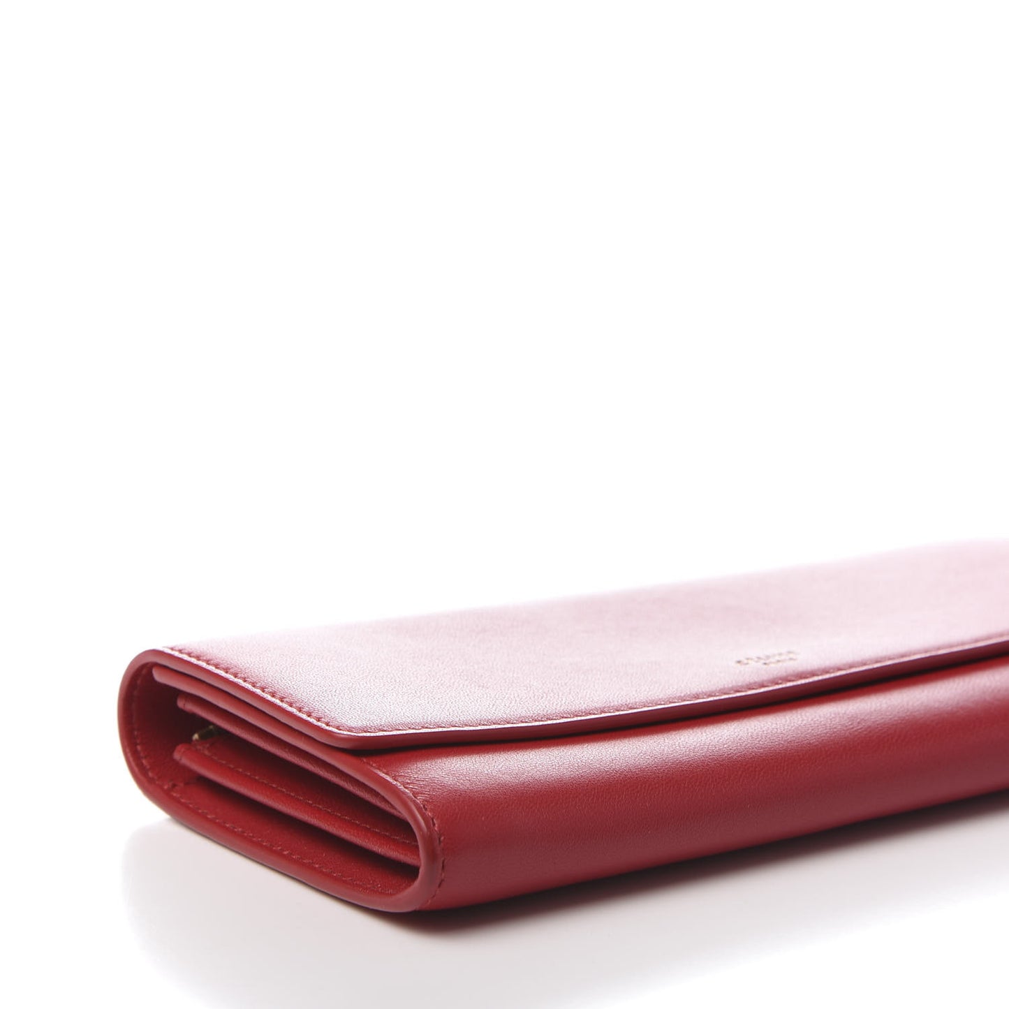 Lambskin Large Flap Wallet Red