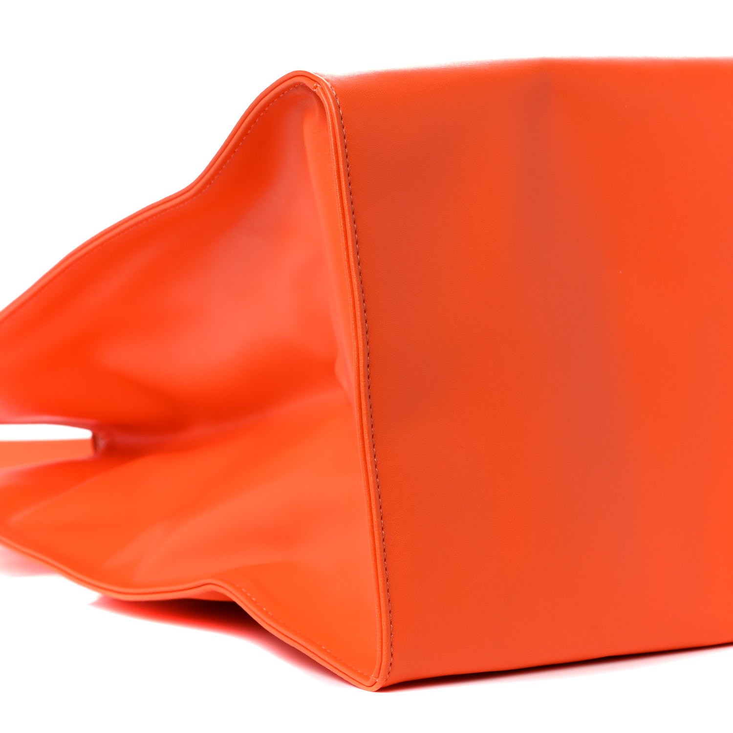 Telfar Vegan Leather Large Shopping Bag Orange 8 of 9