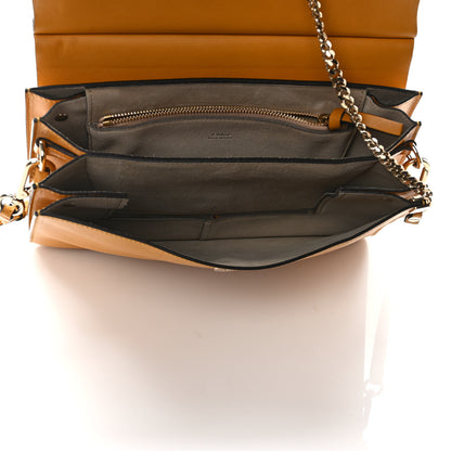 Chloe Suede Calfskin Medium Faye Shoulder Bag Mustard Tobacco 5 of 8