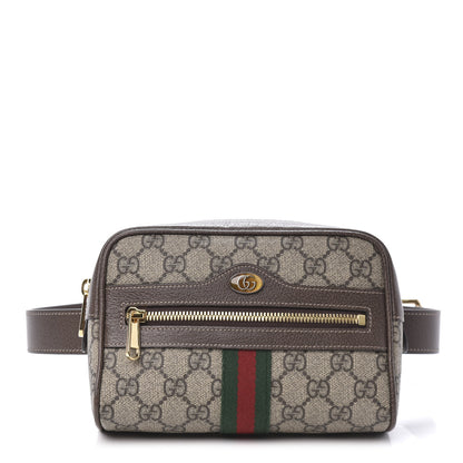 Gucci GG Supreme Monogram Web Small Ophidia Belt Bag 85 34 Dark Brown 1 of 10