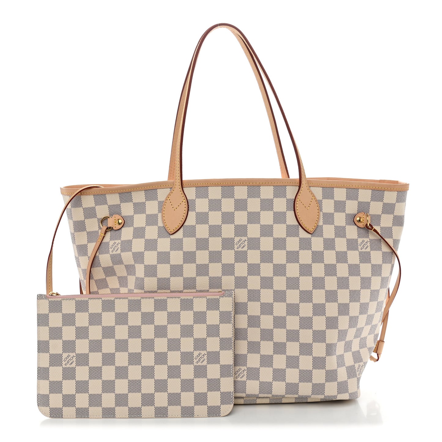 Damier Azur Neo Neverfull MM Rose Ballerine