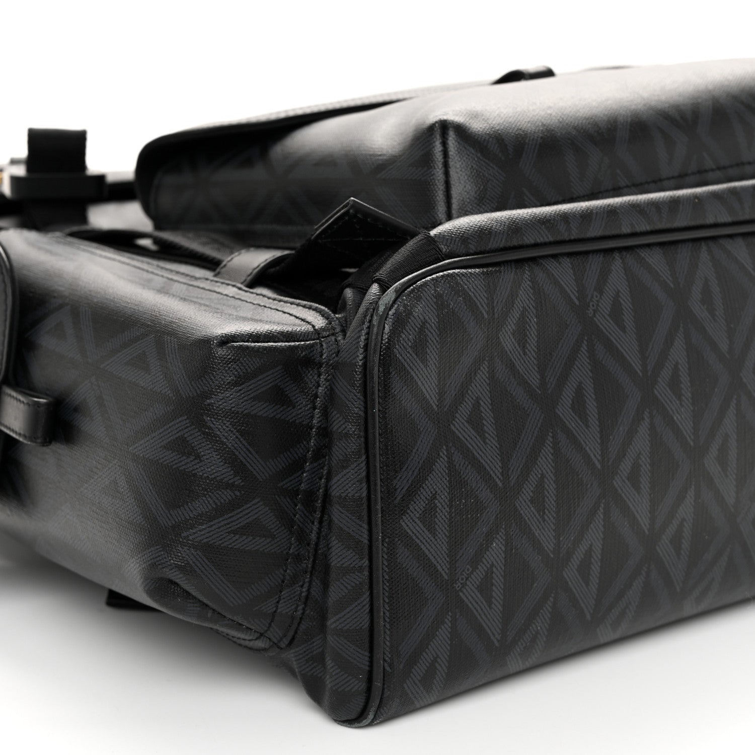 Christian Dior Canvas CD Diamond Hit The Road Backpack Black 8 of 9