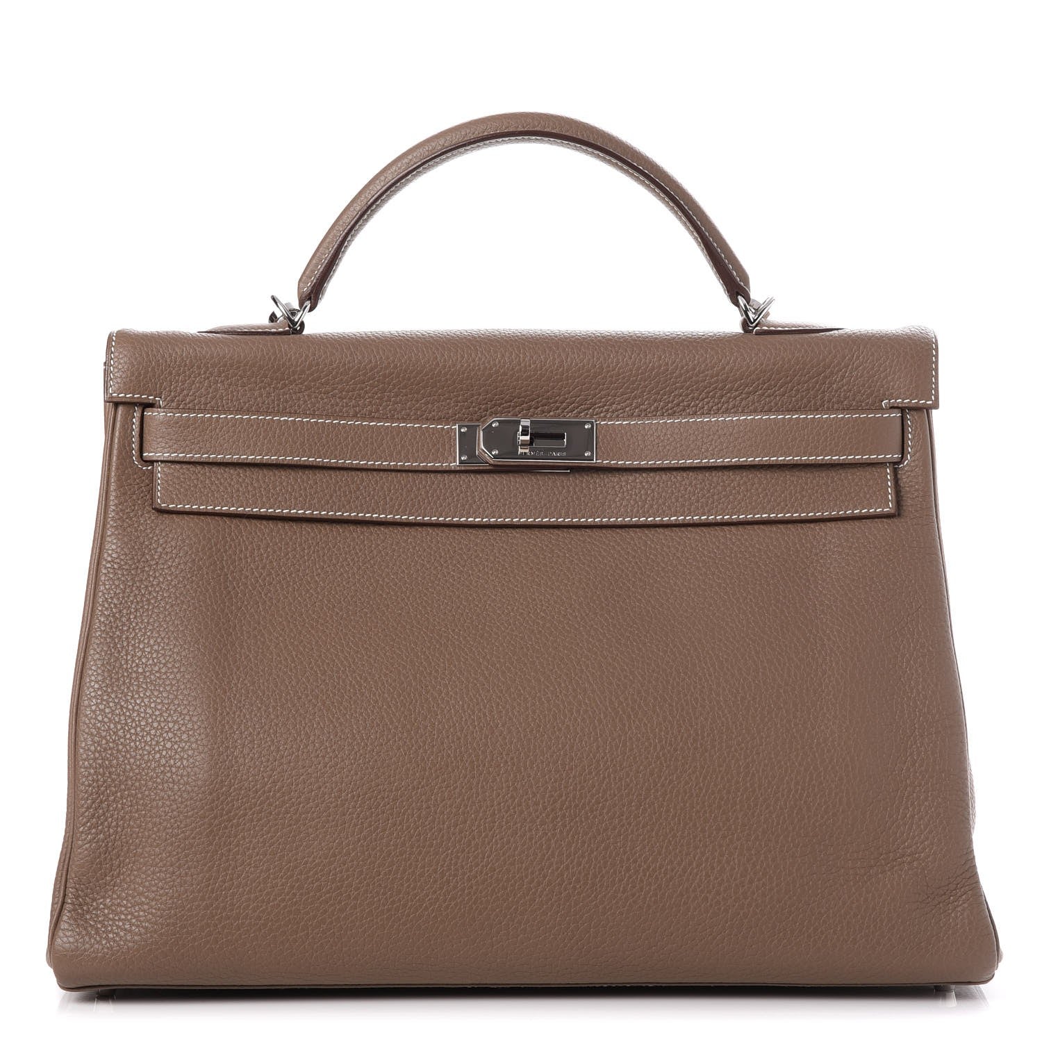 Hermes Taurillon Clemence Retourne Kelly 40 Etoupe 1 of 36