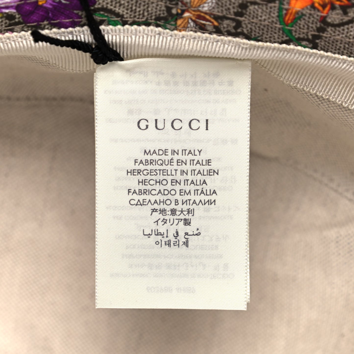 GG Supreme Monogram Flora Bucket Hat 56 White