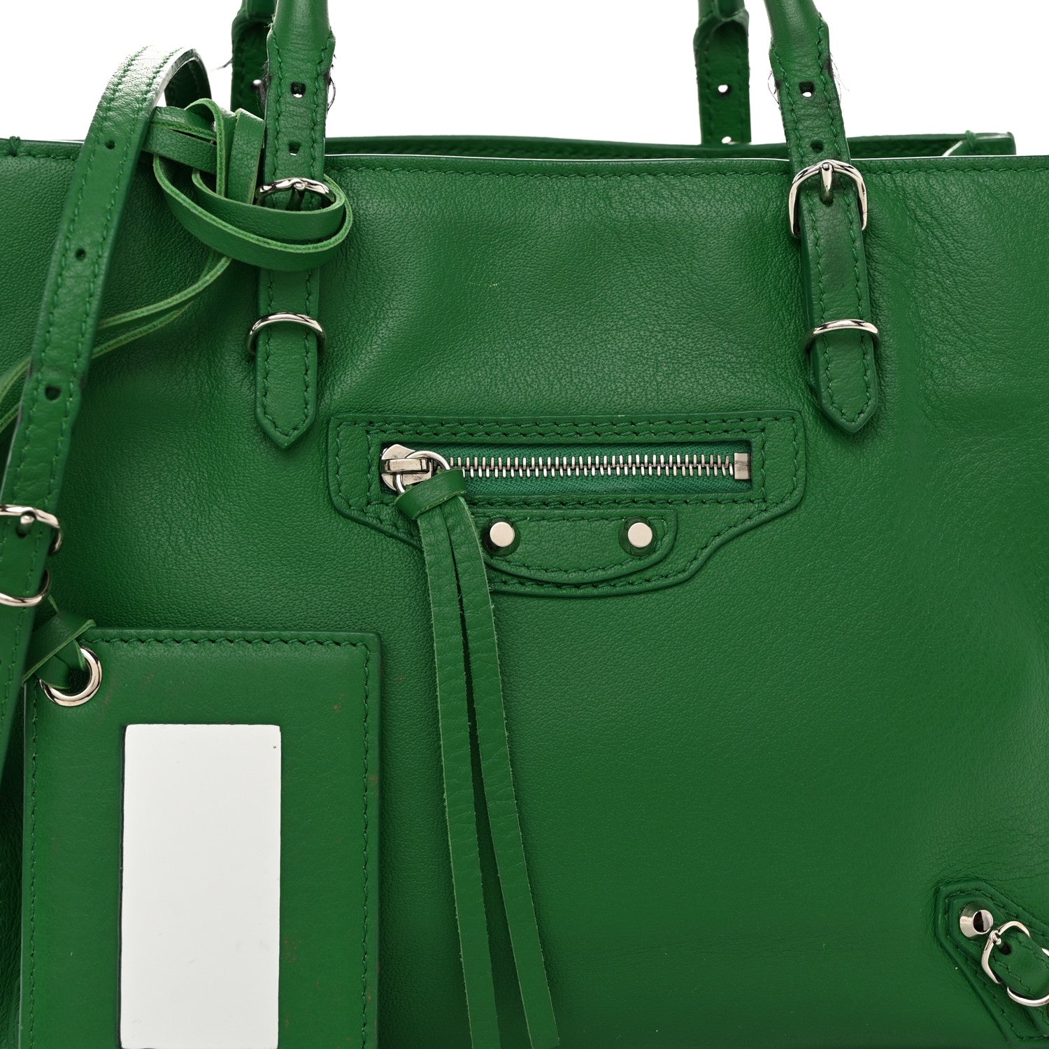Balenciaga Calfskin Papier Mini A4 Tote Vert Emeraude 8 of 11