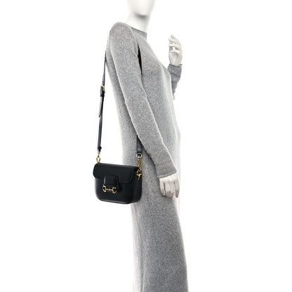 Gucci Azalea Calfskin Web Mini Horsebit 1955 Shoulder Bag Black 2 of 12